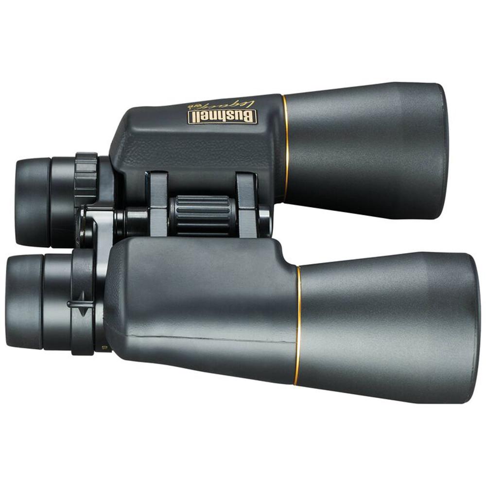 Chattanooga Bushnell 10-22x50mm black Porro prism water-resistant zoom binoculars showing adjustable eyepieces and sturdy build