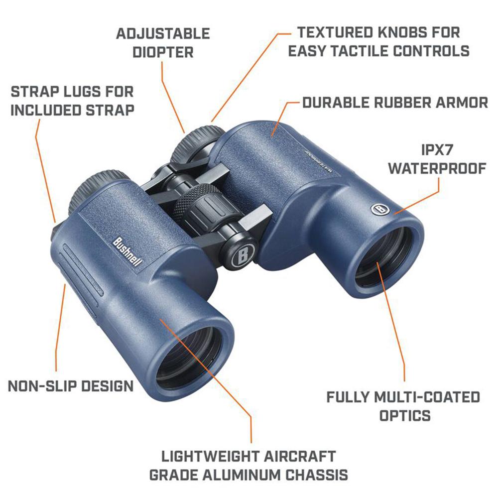 BUSHNELL 10x42mm Dark Blue Porro WP/FP Twist Up Eyecups 6L - POWER FIT SHOP — Powering Preparedness, Health &amp; Home