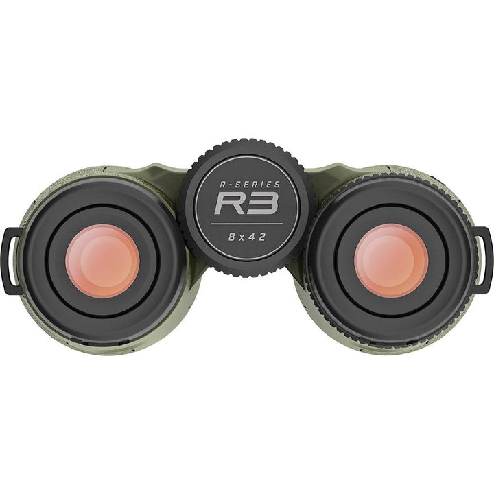 Chattanooga Bushnell Banner R3 8x42 waterproof binoculars in ranger green with case, featuring high-quality optics for outdoor viewing.