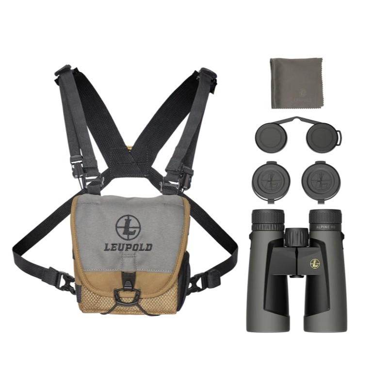 Leupold BX-2 Alpine HD 10x52mm roof binoculars in shadow gray, featuring high-definition optics for clear viewing.
