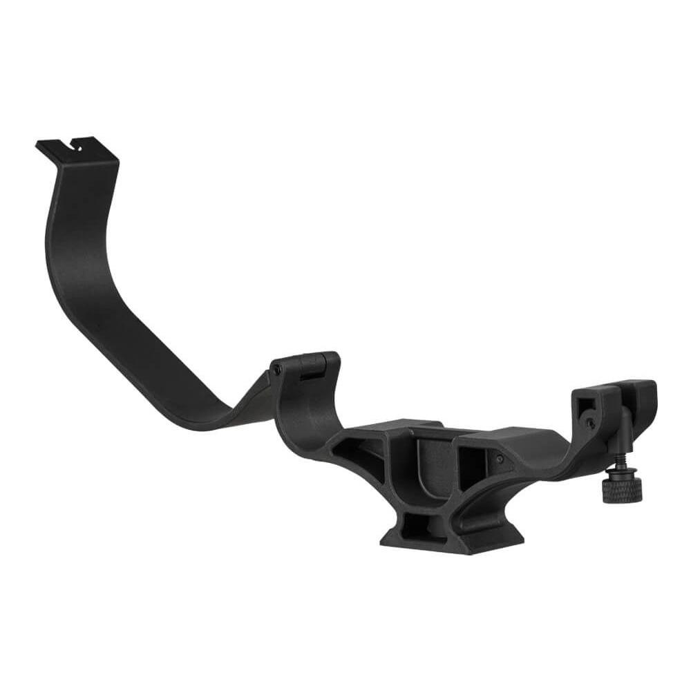 Black Sig Sauer binocular adapter Zulu6 HDX Pro 50mm mount attached to Chattanooga binoculars for stable, secure optics viewing.