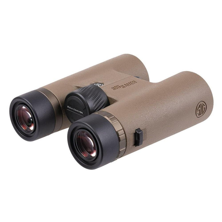 Chattanooga Sig Sauer Canyon HD 10x42 waterproof binoculars with high-definition optics, ideal for outdoor viewing.