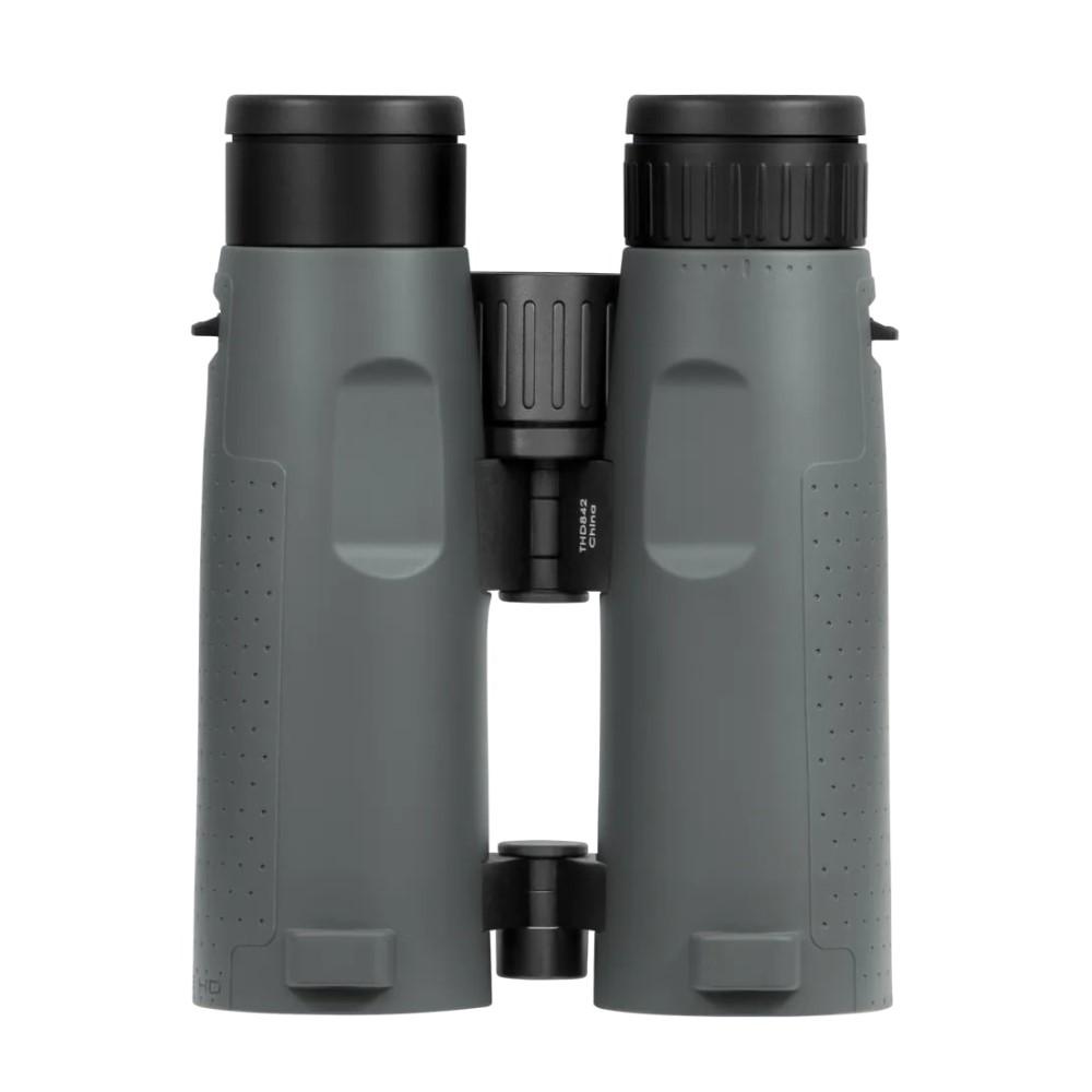 Chattanooga ZeroTech Thrive HD binoculars 10x42 with high clarity, water-resistant outdoor viewing, featuring durable black rubber coating.