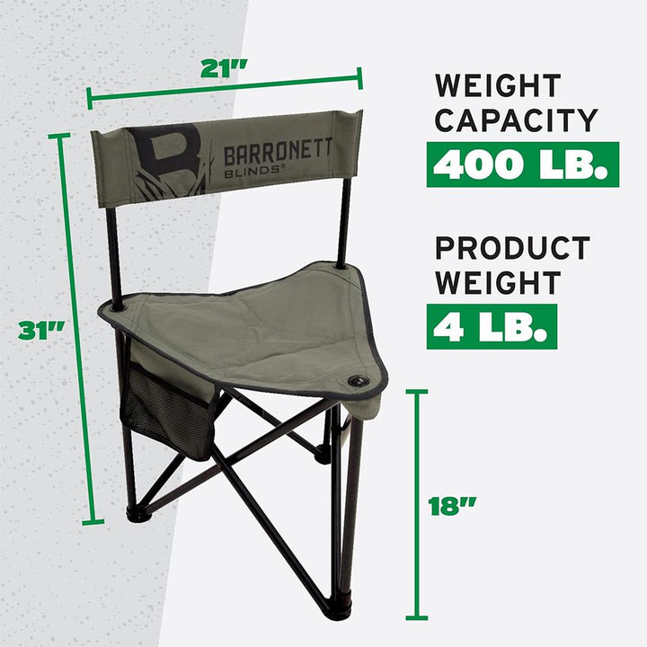 Barronett Blinds Aluminum XL Blind Chair Comfortable Portable Folding Seat Grey - POWER FIT SHOP — Powering Preparedness, Health &amp; Home