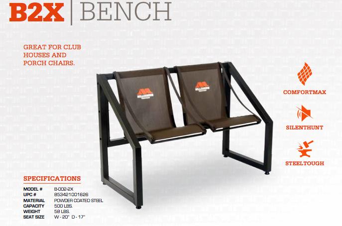Millennium B2X Two Person Bench Comfortmax Seat Durable Folding Outdoor Porch - POWER FIT SHOP — Powering Preparedness, Health & Home