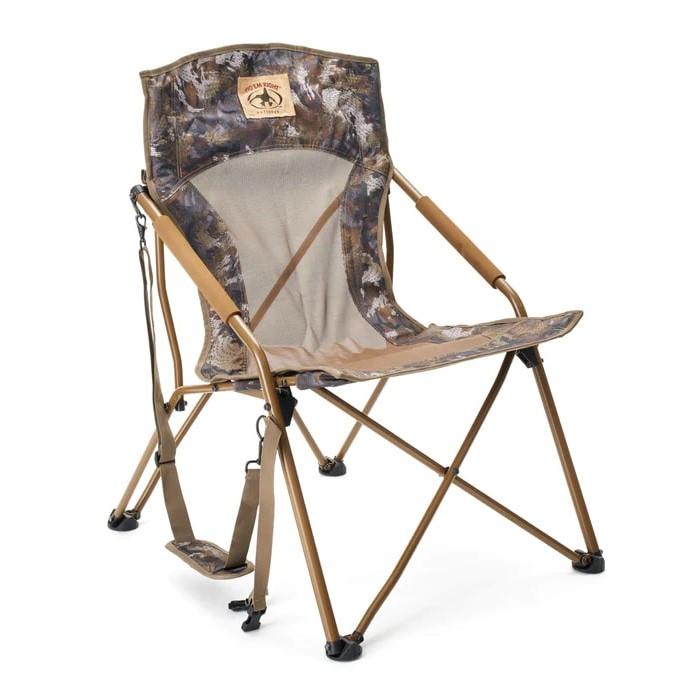 Chattanooga Rig Em Right Camp Chair in Gore Optifade Timber, outdoor blind chair with comfortable seat for hunting or outdoor activities.