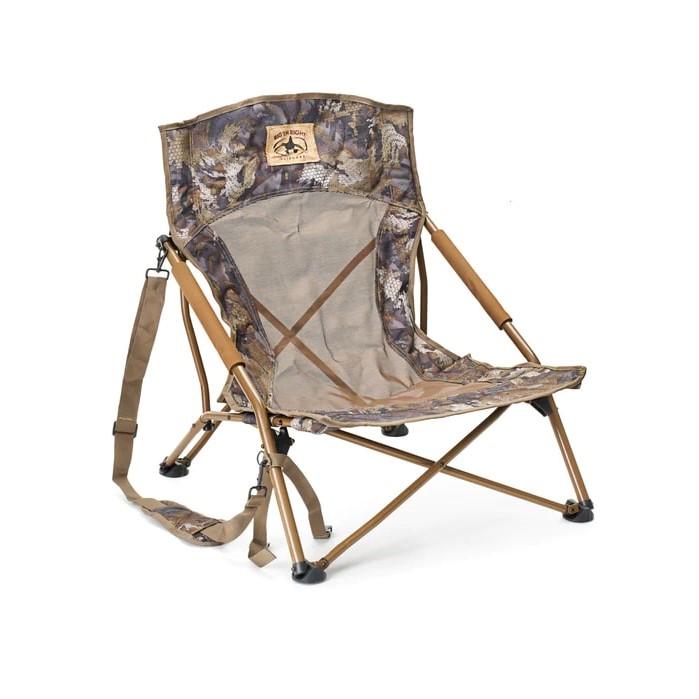 Chattanooga RigEm Right Go Seat Gore Optifade Timber outdoor folding blind chair with padded seat for comfort.