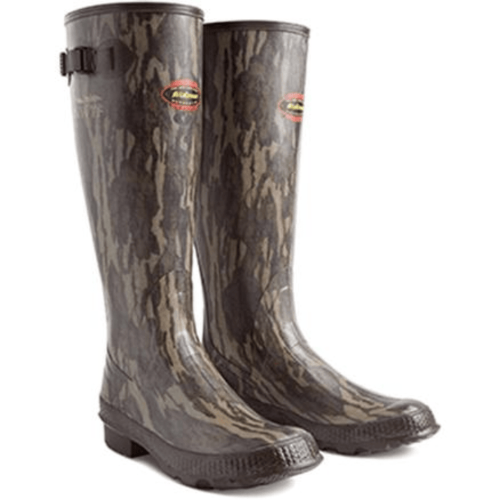Chattanooga LaCrosse Grange NWTF 18-inch Mossy Oak Original Bottomland hunting boot, size 11, with rugged design and waterproof features.