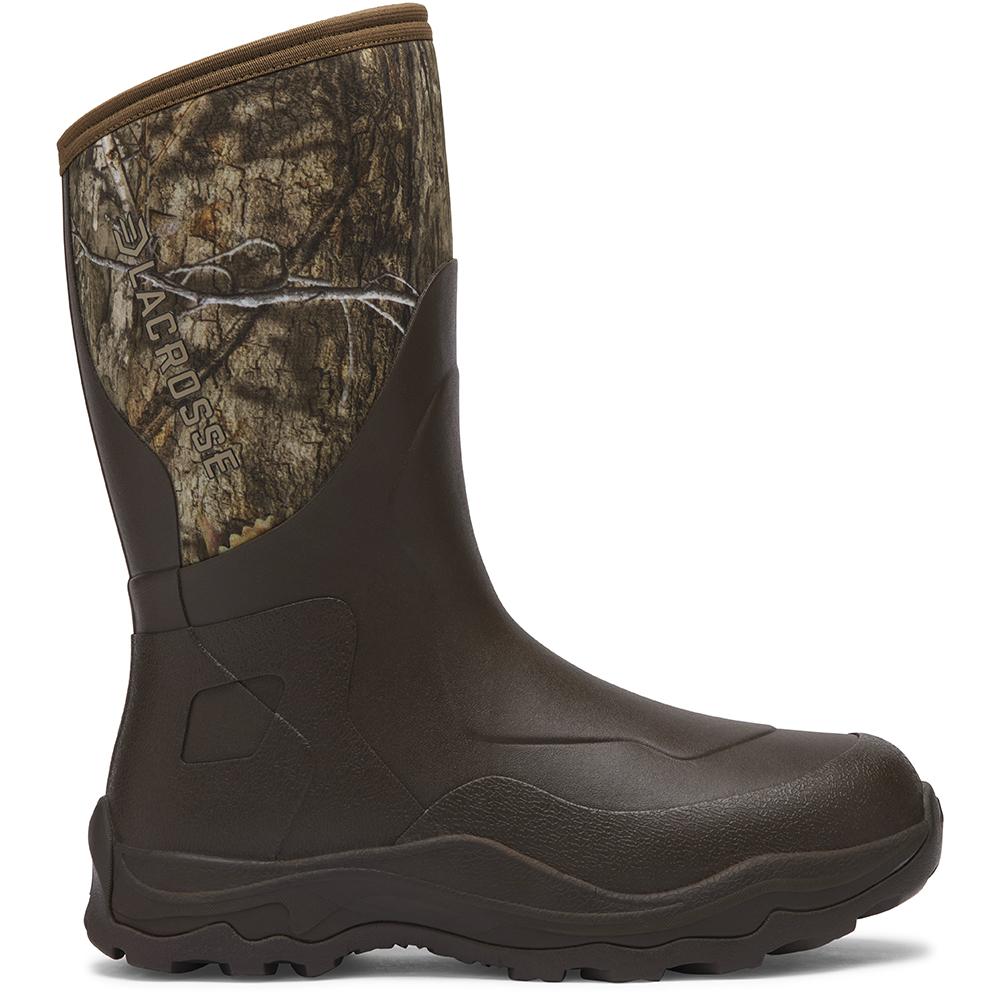 Chattanooga LaCrosse Alpha Agility Field Boot 12-inch Mossy Oak Country DNA size 8 for outdoor and hunting activities.