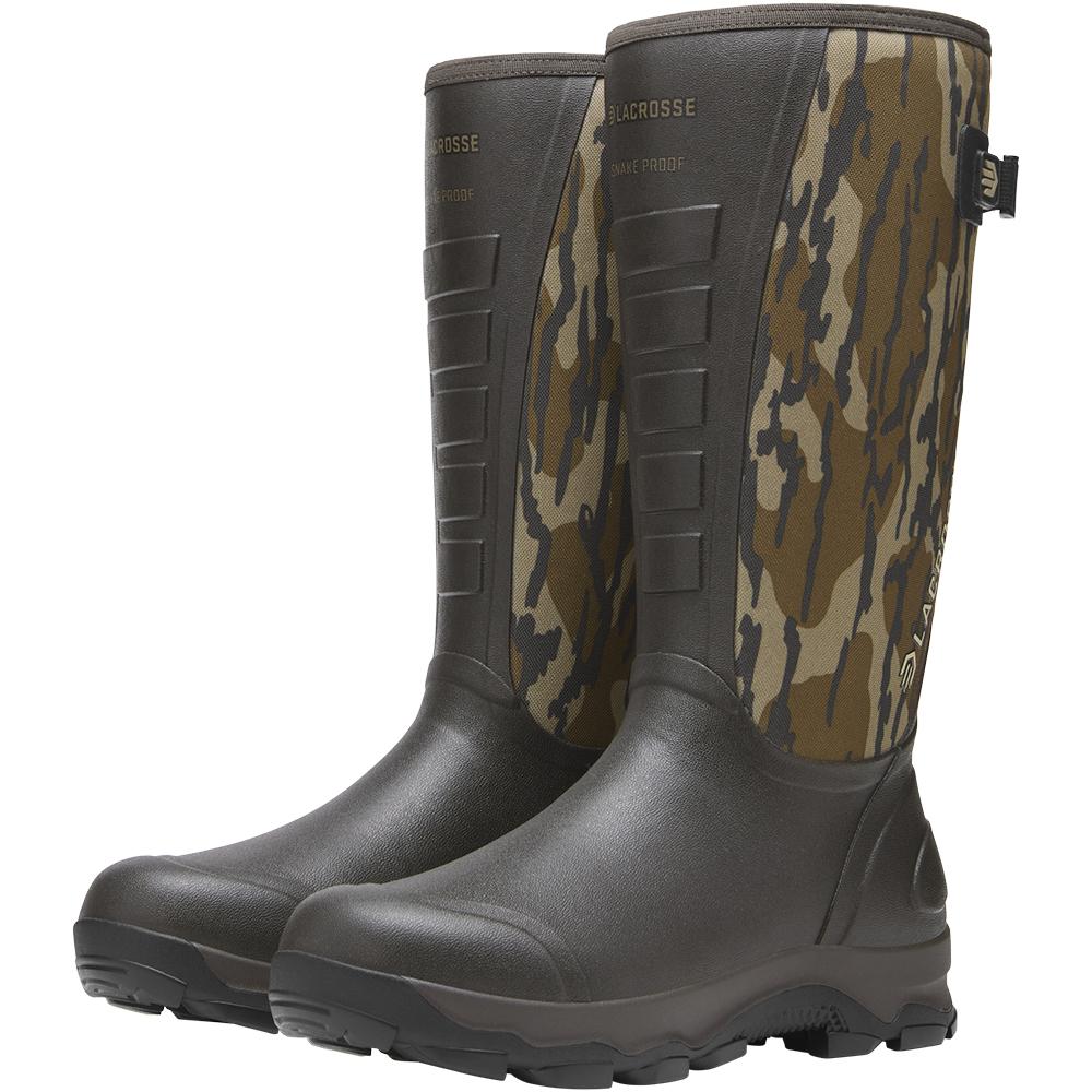 Chattanooga LaCrosse Alpha Lite II Snake Boots, 16-inch Mossy Oak Bottomland camouflage, men's size 12, waterproof hunting boots