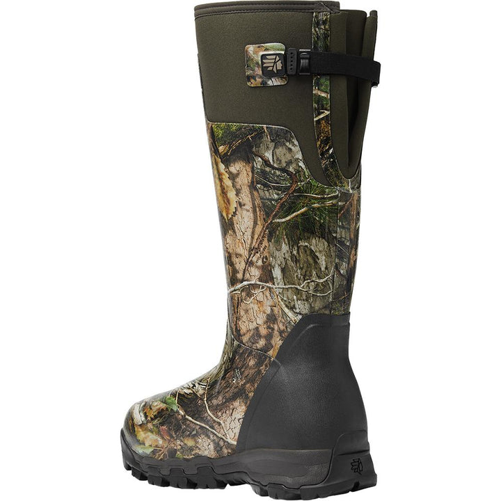 Chattanooga LaCrosse Alphaburly Pro 18-inch Mossy Oak Country DNA waterproof hunting boots, size 11 medium for men.