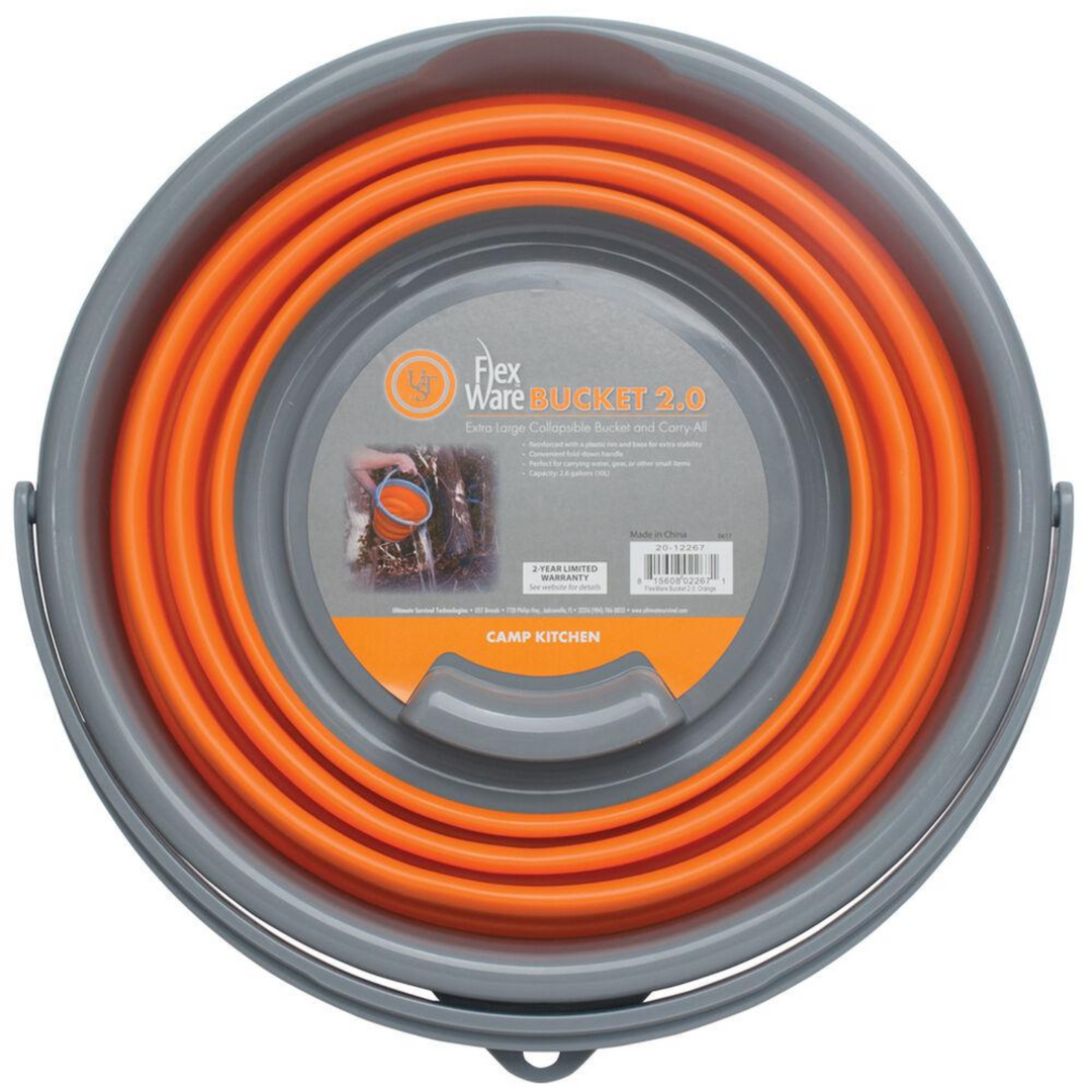 Ultimate Survival Technologies Ultimate Survival FlexWare Bucket Orange 2.0 Water Storage