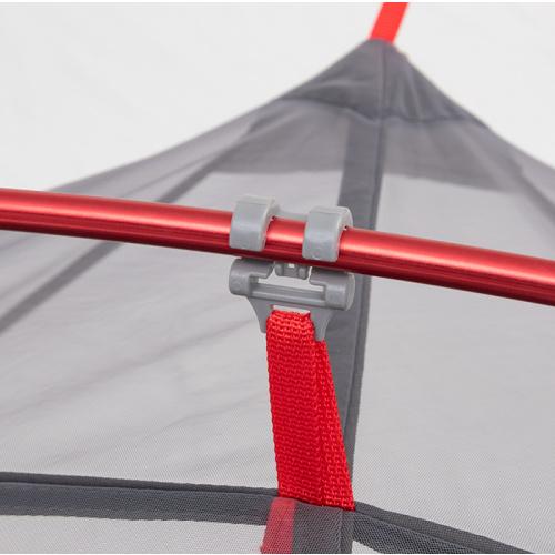 Chattanooga Alps Mountaineering Meramac 2-person lightweight, durable camping tent set up at a campground.