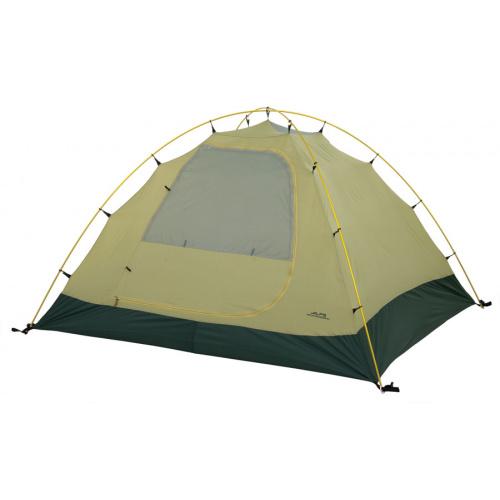 Chattanooga Alps Mountaineering Taurus OF 3-person tent set up outdoors, showing lightweight durable fabric and spacious camping interior.