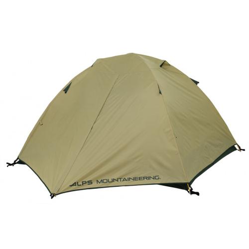 Chattanooga Alps Mountaineering Taurus OF 3-person lightweight camping tent set up outdoors, showing durable fabric and spacious design.