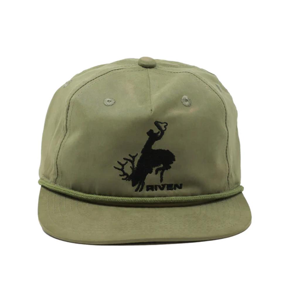 Riven Bucking Elk Rope Hat Loden Green Adjustable Cap One Size Fits Most - POWER FIT SHOP — Powering Preparedness, Health & Home