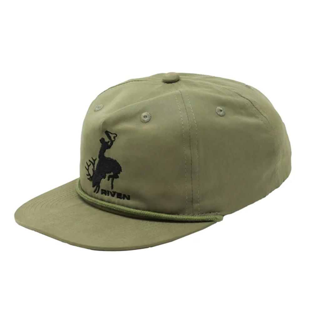 Riven Bucking Elk Rope Hat Loden Green Adjustable Cap One Size Fits Most - POWER FIT SHOP — Powering Preparedness, Health & Home