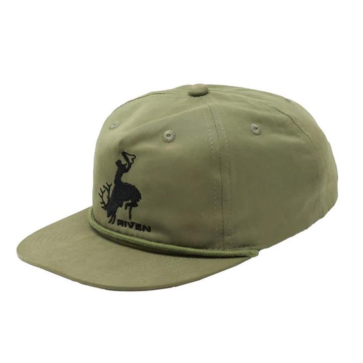 Riven Bucking Elk Rope Hat Loden Green Adjustable Cap One Size Fits Most - POWER FIT SHOP — Powering Preparedness, Health &amp; Home