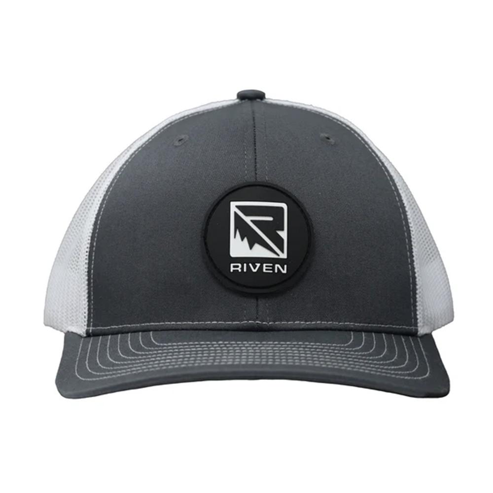 Riven Logo Patch Hat Grey White Mesh Snapback Adjustable Cap One Size Fits Most - POWER FIT SHOP — Powering Preparedness, Health & Home