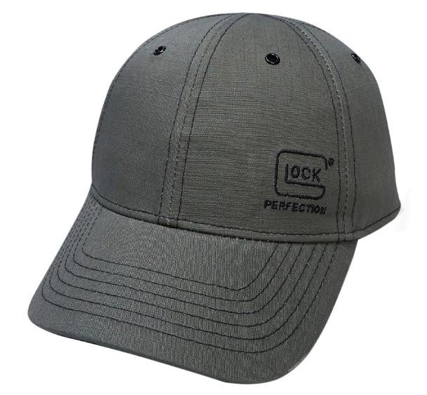 Olive green Glock Ripstop hat by Chattanooga, casual cotton cap with adjustable hook-and-loop back for outdoor wear.
