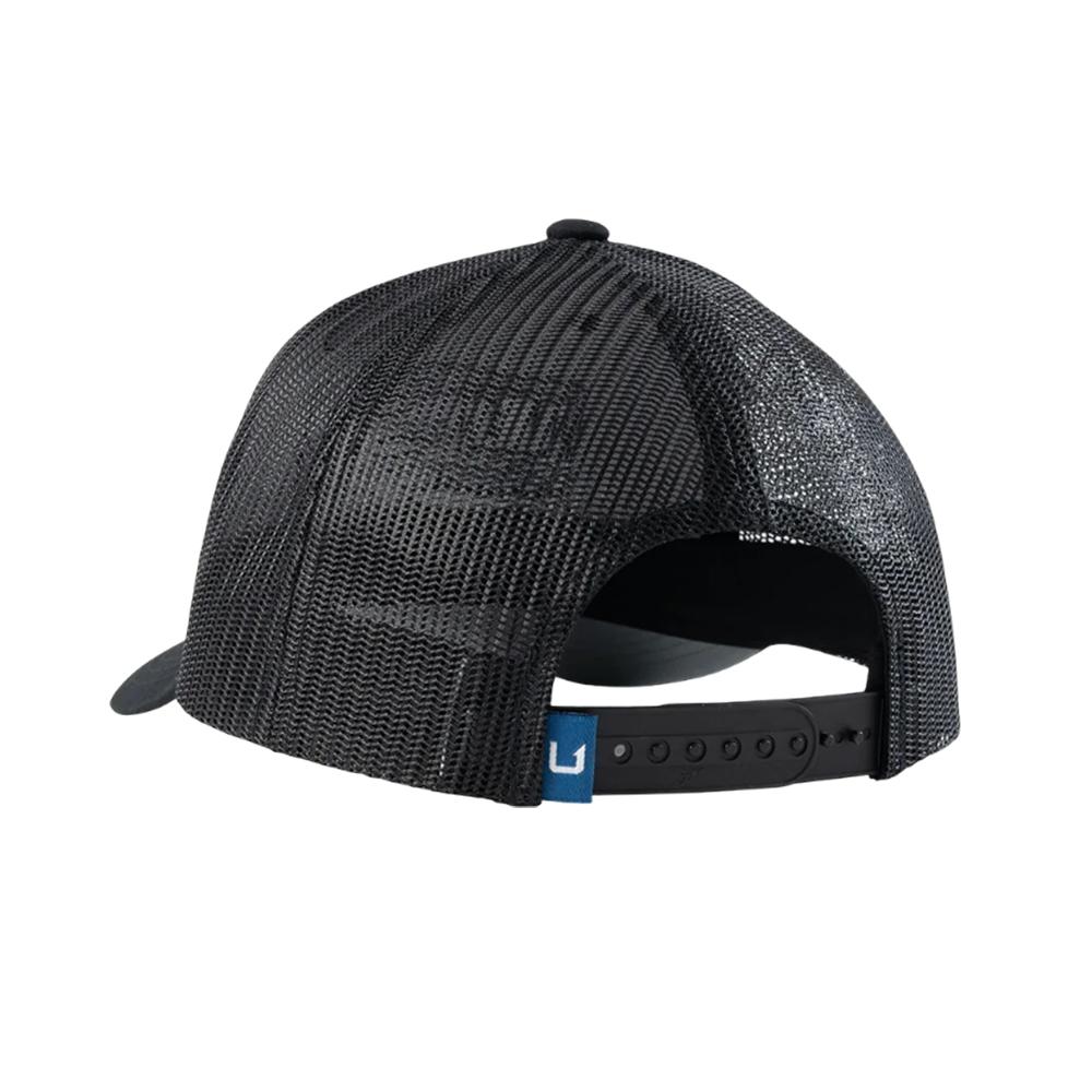 Huk Trophy Flag Trucker Hat Black Adjustable Mesh Lightweight One Size Fits Most - POWER FIT SHOP — Powering Preparedness, Health &amp; Home