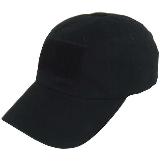 Black TacShield Contractor Cap by Chattanooga, adjustable cotton twill hat with a durable and comfortable fit.