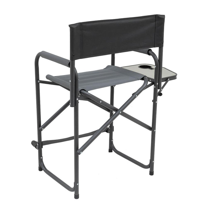 Chattanooga Alps Browning Directors Chair XT Plus camping chair in charcoal grey with foldable frame and padded seat.