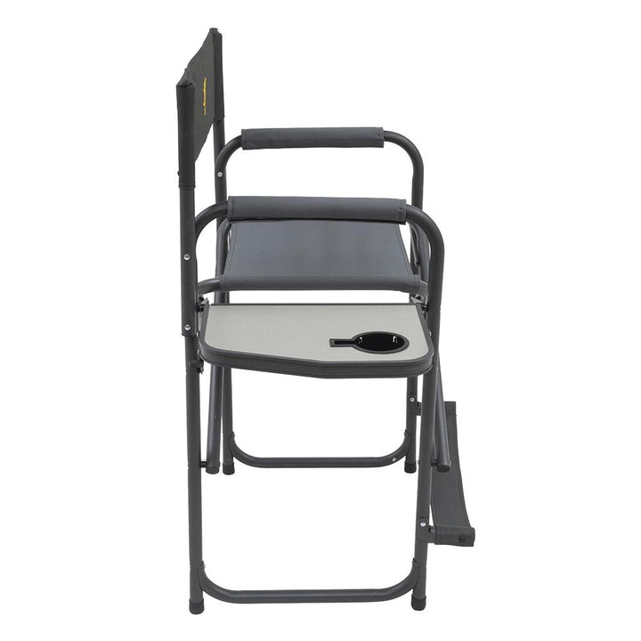 Chattanooga Alps Browning Directors Chair XT Plus camping chair in charcoal grey, folding seat with armrests and lightweight frame
