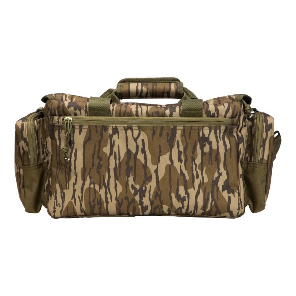 Chattanooga Higdon Outdoors Mossy Oak Bottomland blind bag for decoy and gear storage, durable camo fabric with carry handle.