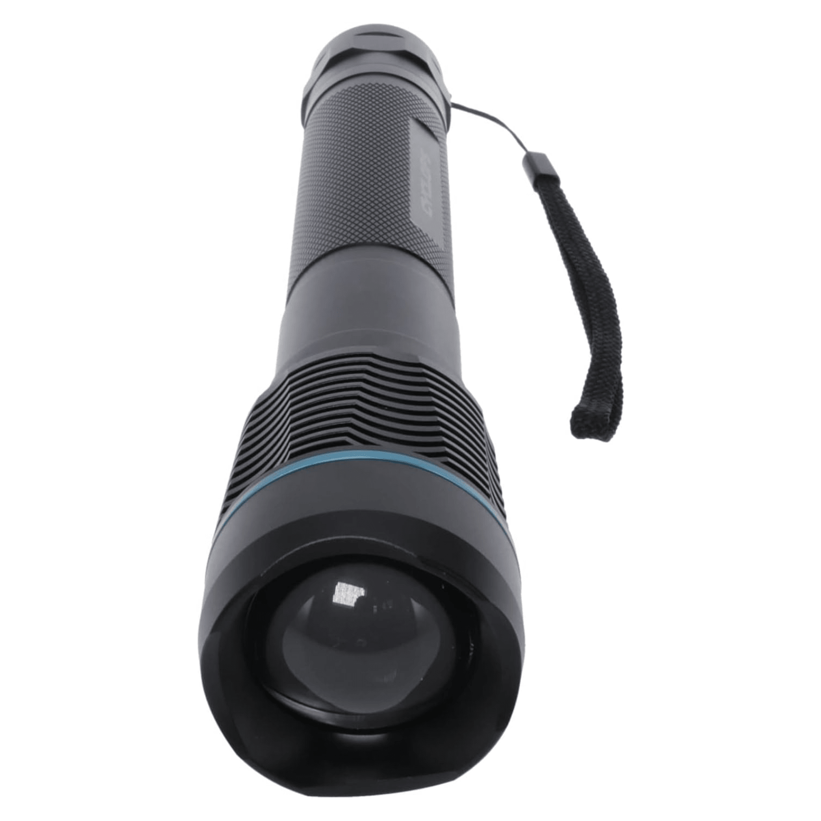 Chattanooga Cyclops Brontes 2K flashlight emitting bright 2000 lumens, with a sturdy black body and adjustable focus.