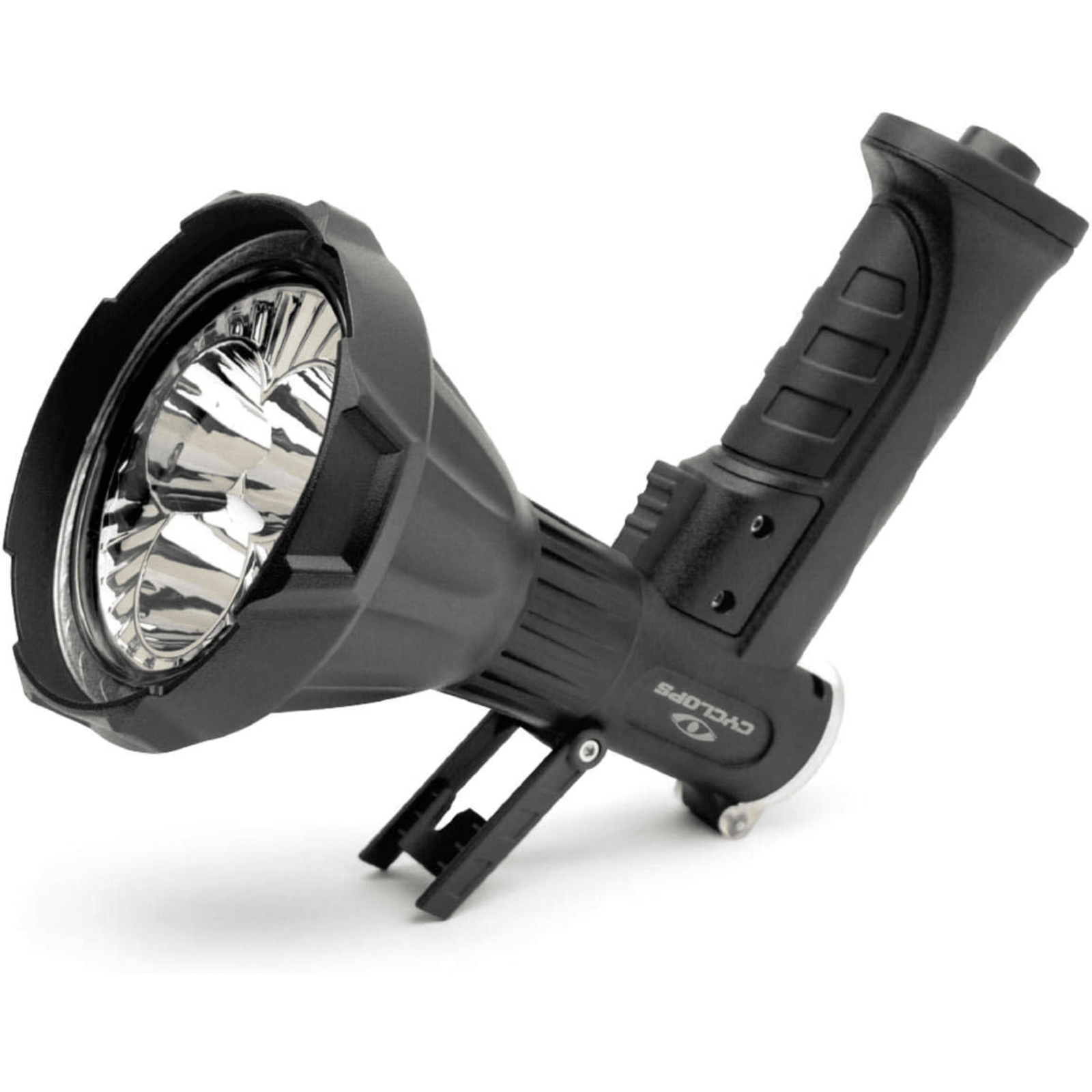 Chattanooga Cyclops REVO RS rechargeable handheld flashlight with 4000 lumens, portable design, and DC 12-24V power source.