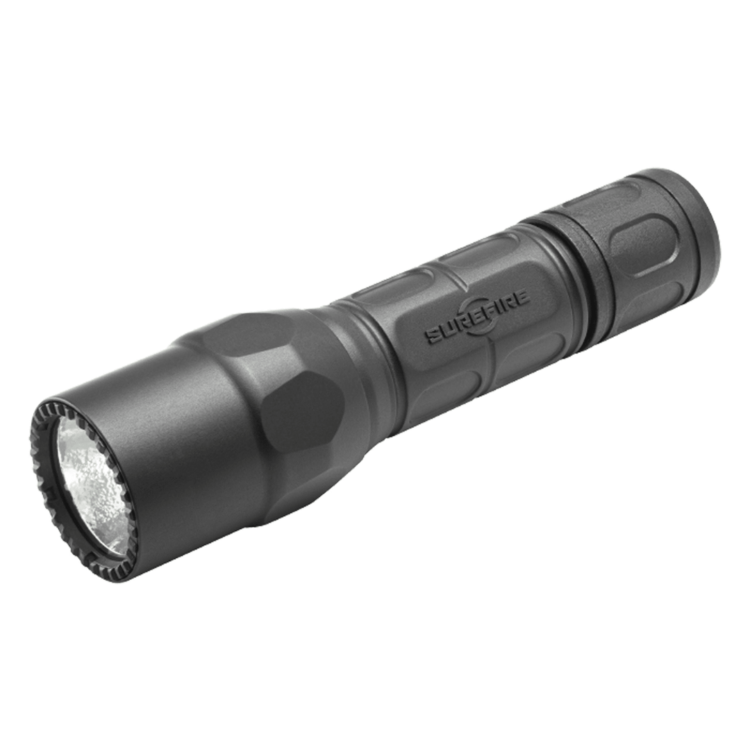 Chattanooga SF G2X Pro LED flashlight with 600 lumens, black polymer and aluminum body, click switch, compact and durable.
