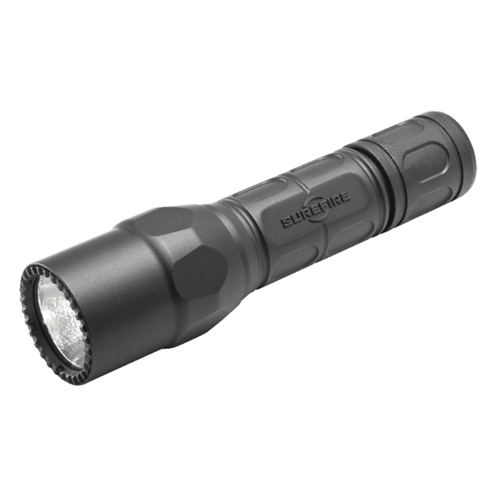 Chattanooga SF G2X Pro LED flashlight with 600 lumens, black polymer and aluminum body, click switch, compact and durable.