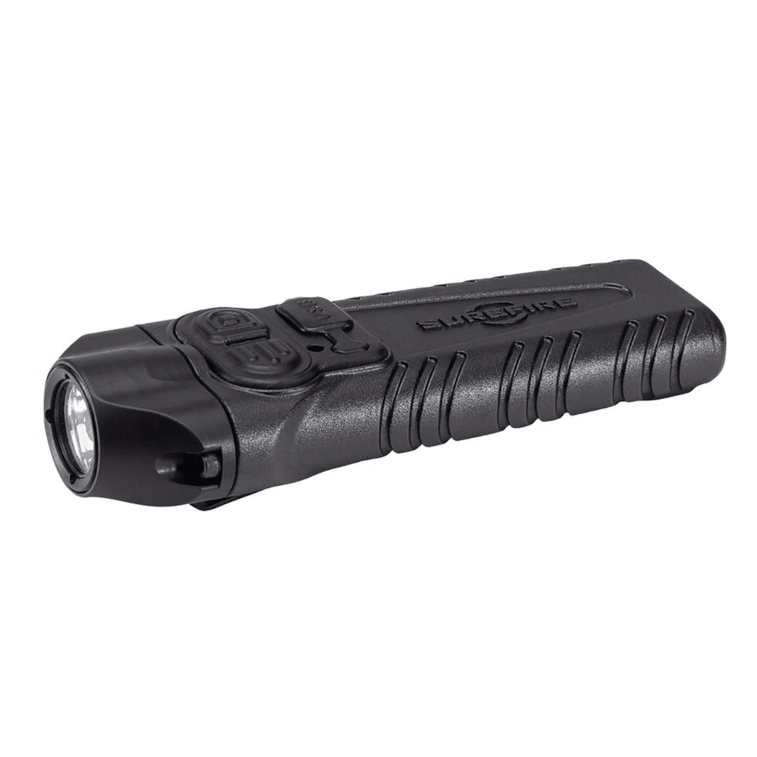 Black Chattanooga Stiletto Pro multi-output rechargeable pocket LED flashlight with 1000 lumens, compact and portable for versatile use.