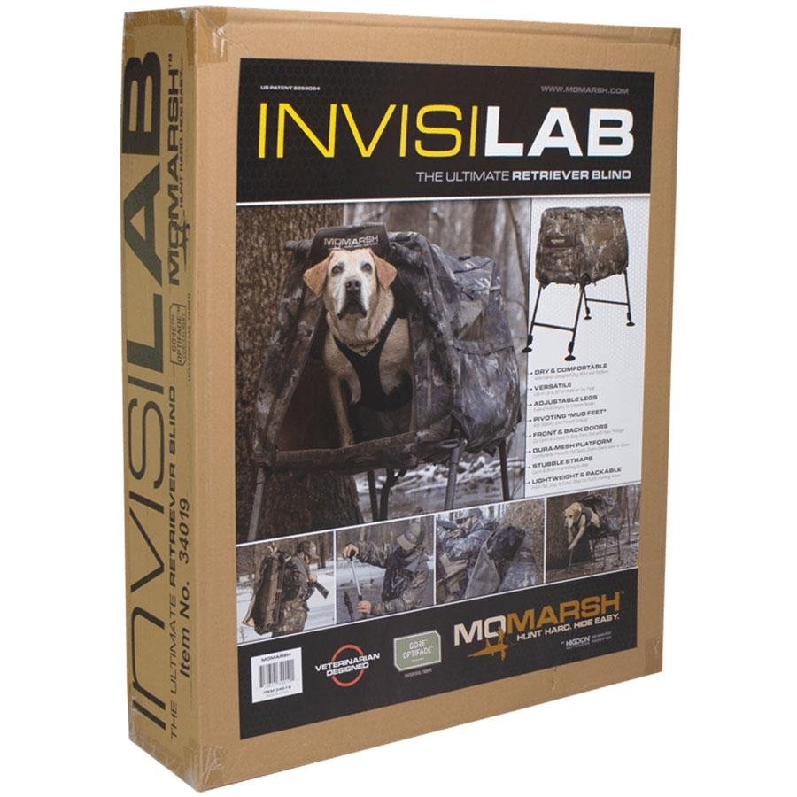 Chattanooga Higdon Outdoors MoMarsh InvisiLab OptiFade Timber durable dog blind for outdoor hunting and concealment.