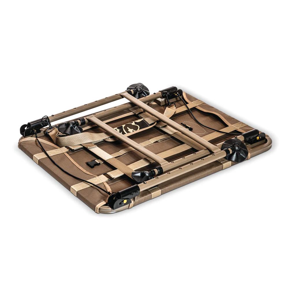 Chattanooga RigEm Right Swamp Bully dog stand with durable adjustable platform and mesh top for stable, comfortable outdoor use.