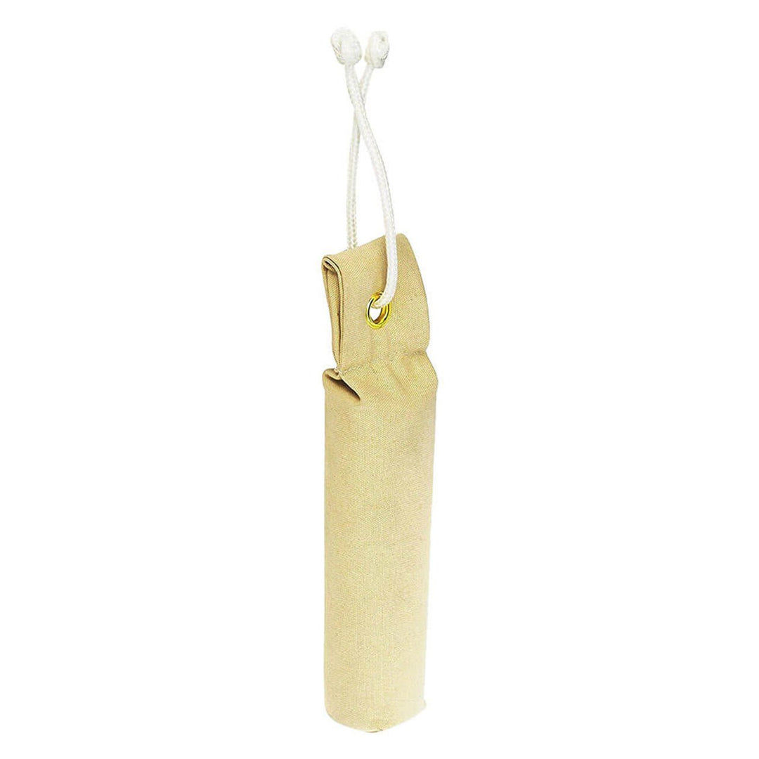 Chattanooga Omnipet Canvas Dummy Puppy toy, 3x12 inches, white, durable dog training dummy for fetch and training exercises.