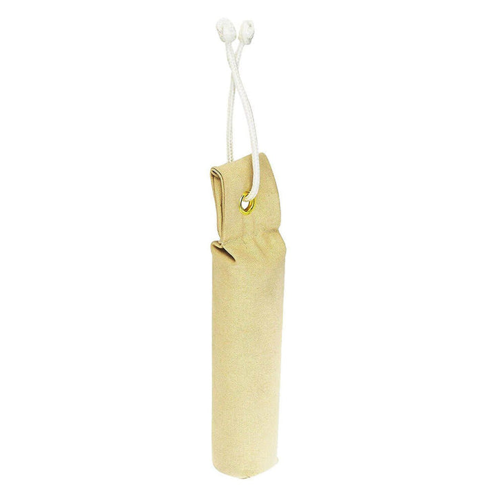 Chattanooga Omnipet Canvas Dummy Puppy toy, 3x12 inches, white, durable dog training dummy for fetch and training exercises.