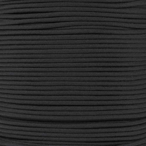 Black Chattanooga 5040 Paracord 100ft for emergency and outdoor survival, showing tightly woven nylon cord in a coil.