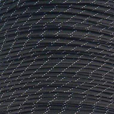 Chattanooga BLK 100' 550 Paracord with 3 Reflective Trac for emergency and outdoor survival use.