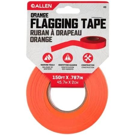 Orange Allen Flagging Tape by Chattanooga, single roll, 0.787"x150&