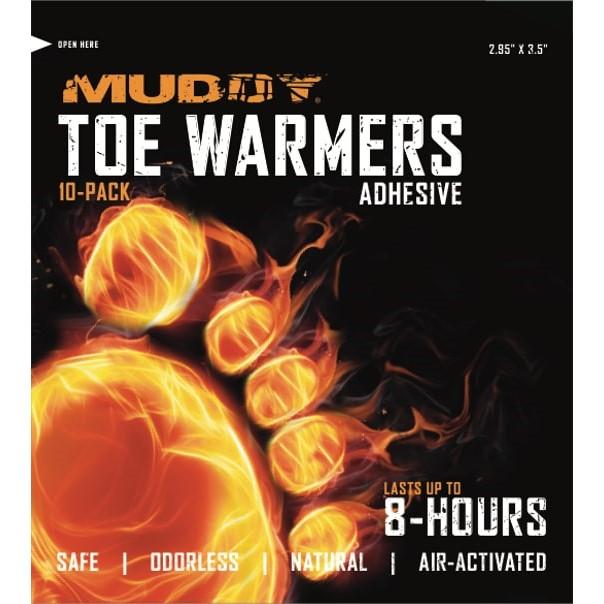 Chattanooga Muddy disposable toe warmers with adhesive, 10-pack, long-lasting air-activated emergency survival hand and foot warmers