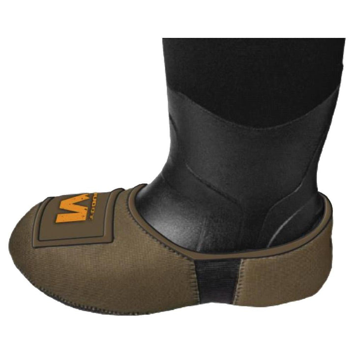 Chattanooga Muddy Overshoe Foot Warmer in brown, XL size, waterproof and windproof emergency survival boot cover for cold weather.