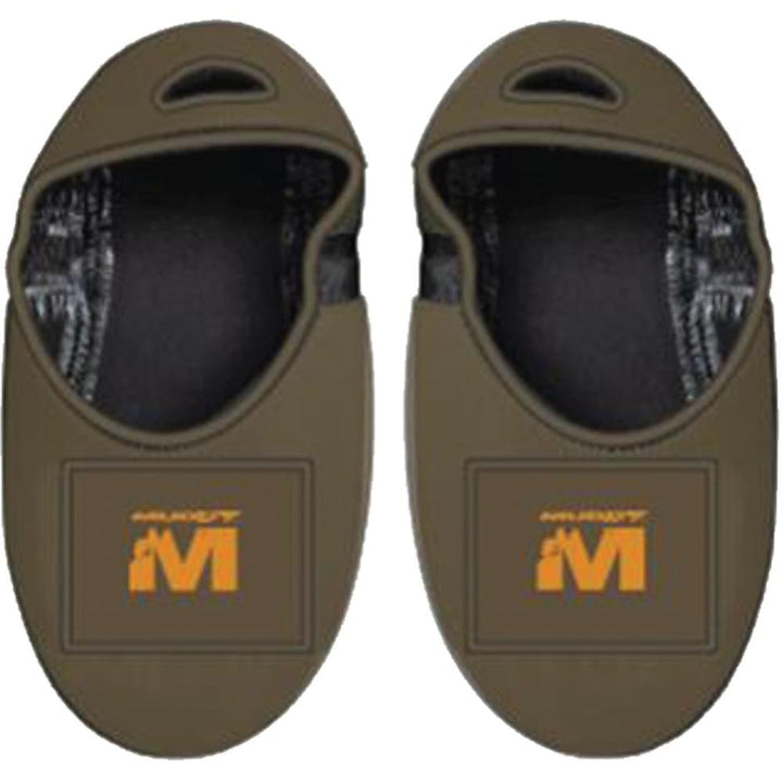 Chattanooga Muddy Overshoe Foot Warmer in brown, XL size, windproof, water-resistant emergency survival boot cover on rugged terrain