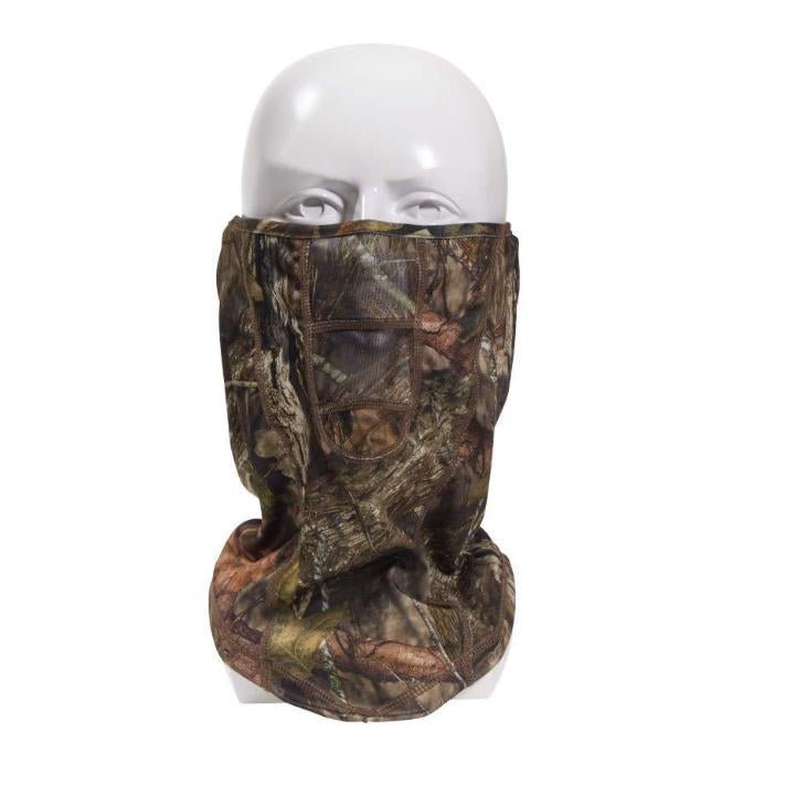 Chattanooga Allen neck gaiter made of Mossy Oak Country breathable stretch fabric, designed as a versatile face cover or balaclava.