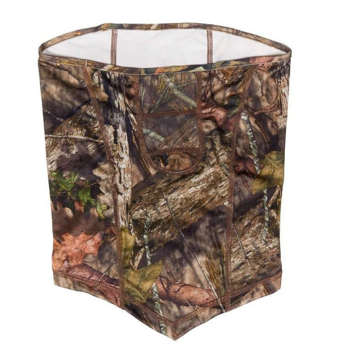 Chattanooga Allen neck gaiter in Mossy Oak Country, breathable stretch fabric, versatile face cover and balaclava for outdoor wear.