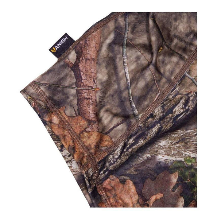 Chattanooga Allen Neck Gaiter facemask in Mossy Oak Country camouflage, breathable stretch fabric, versatile face cover.