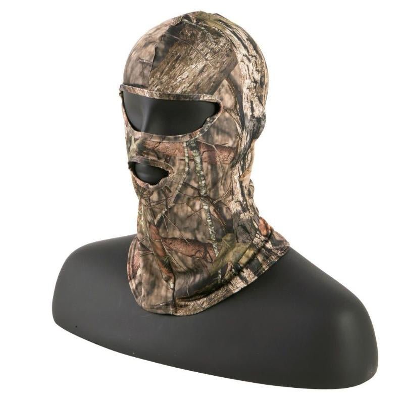 Chattanooga Allen stretch-fit full head net face mask in Mossy Oak Country Spandex, lightweight and breathable for outdoor protection.