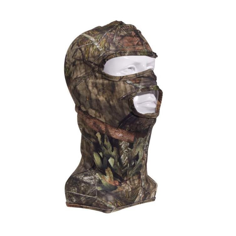 Allen Stretch Fit Full Head Net facemask by Chattanooga, lightweight Mossy Oak camouflage spandex face cover for outdoor protection.