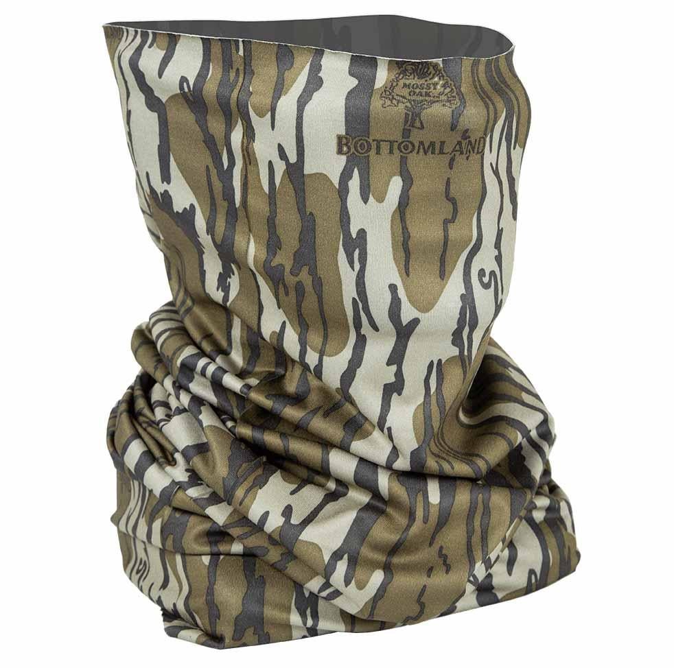 Chattanooga Primos Mossy Oak Bottomland stretch-fit neck gaiter facemask, one size fits most, outdoors hunting or outdoor activities